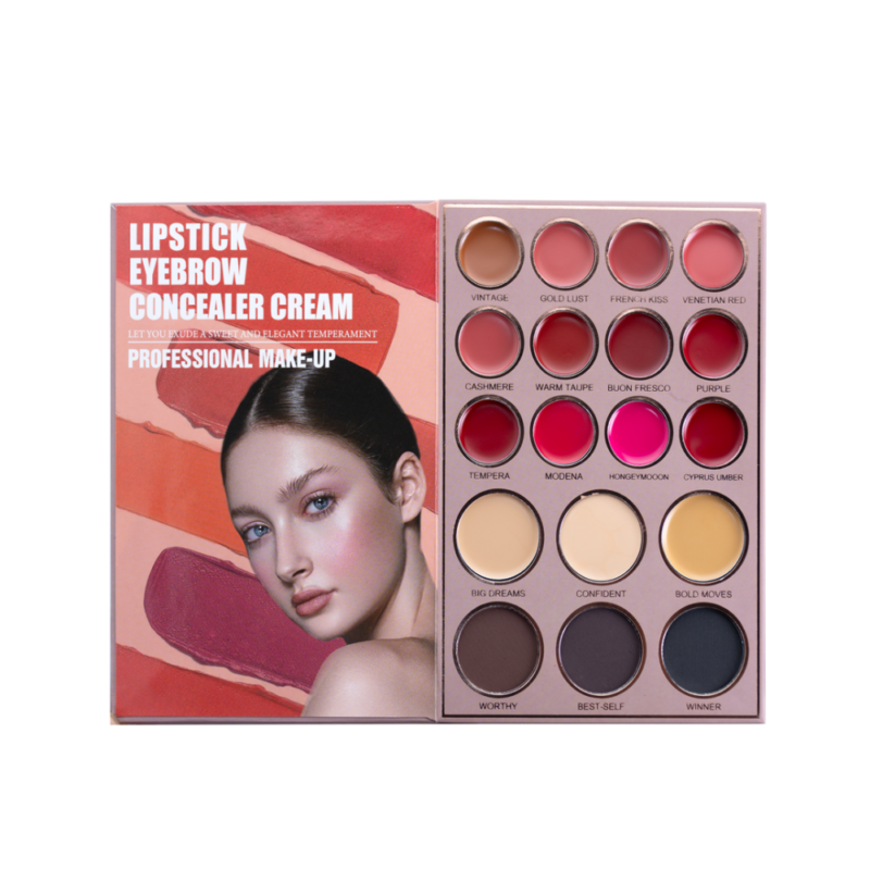 دفتر باليت كرستين 5 في 1 اظلال العيون + اضاءة + احمر خدود + احمر الشفاه + كونسيلر + تاتو الحواجب CH-K2312