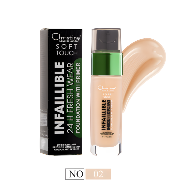 كرستين كريم اساس سوفت تاتش تغطية كاملة رقم 2023-02 كرستين كريم اساس سوفت تاتش تغطية كاملة رقم 2023-02